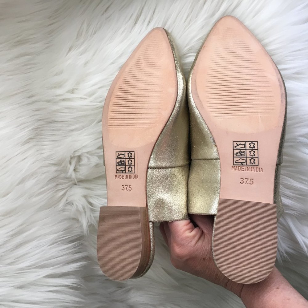 NEW free people metallic slip on mules - Picture 7 of 7